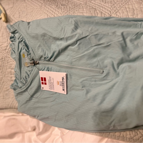 Light blue Stand-Up Collar Sleeveless Blouse NWT Kastel of Denmark XL - Picture 8 of 8